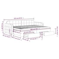 Slaapbank onderschuifbed en lades 80x200 cm fluweel donkergroen - thumbnail