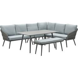 Davis Ld Set 6-Delig Carbon Black Rope Diameter 8Mm Mint Green Garden Impressions - Garden impressions