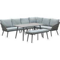 Davis Ld Set 6-Delig Carbon Black Rope Diameter 8Mm Mint Green Garden Impressions - Garden impressions - thumbnail