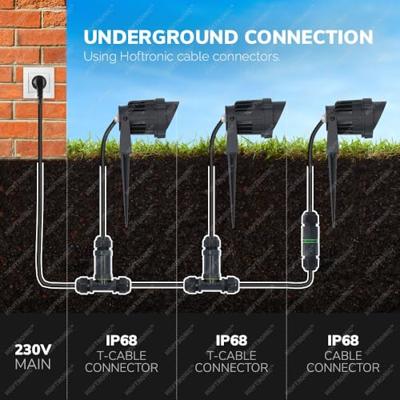 Kabelverbinder - IP68 Waterdicht - Koppelstuk - Geschikt voor 4-12 mm kabeldikte