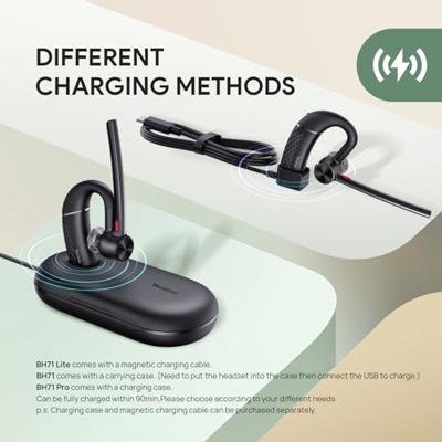 Yealink BH71 Lite Bluetooth Headset, Draadloos Oortje met 4 Ruisonderdrukkende Microfoon