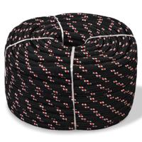 VidaXL Boot touw 16 mm 50 m polypropyleen zwart - thumbnail