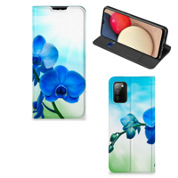 Samsung Galaxy M02s | A02s Smart Cover Orchidee Blauw - Cadeau voor je Moeder - thumbnail