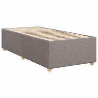 Boxspring met matras stof taupe 200x200 cm - thumbnail