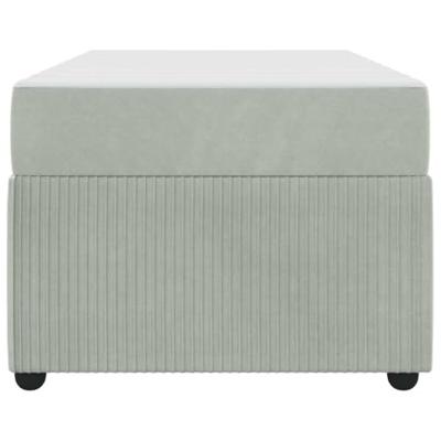 Bedframe met matras Lichtgrijs 80 x 200 cm Stof