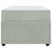 Bedframe met matras met matras Lichtgrijs 90 x 190 cm Fluweel - thumbnail