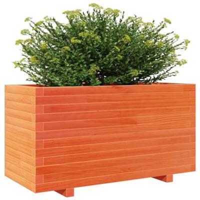 Plantenbak 90x40x49,5 cm massief grenenhout wasbruin