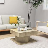 VidaXL Salontafel 57x57x30 cm bewerkt hout sonoma eikenkleurig - thumbnail
