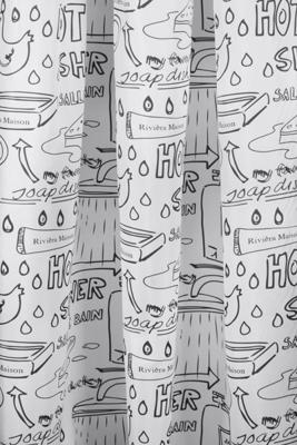 Douchegordijn Differnz Bath Polyester 180x200 cm Zwart Douchegordijn Differnz Bath Polyester 180x200 cm Zwart