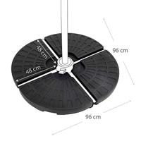 Voet voor Parasol Aktive 48 x 7,5 x 48 cm Plastic - thumbnail
