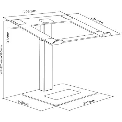 My Wall HT45L Laptophouder In hoogte verstelbaar