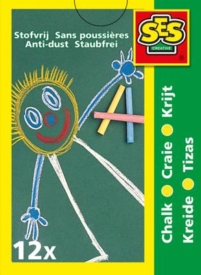 SES krijt gekleurd 12 stuks - thumbnail