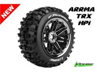 Louise ST-PIONEER Soft banden op black chrome velgen voor 1/8 Stadium Truck - 0 offset - thumbnail