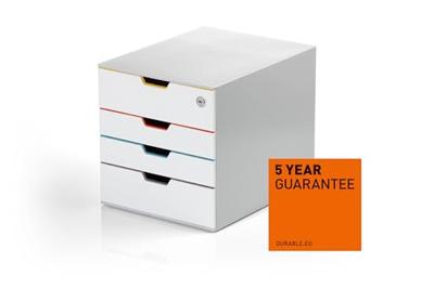 Durable VARICOLOR® MIX 4 SAFE 762627 Ladebox Grijs DIN A4 Aantal lades: 4