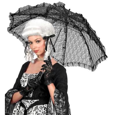 Kanten paraplu zwart