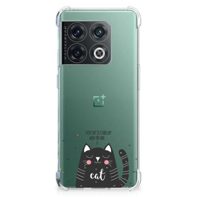 OnePlus 10 Pro Stevig | Bumper Hoesje | Cat Good Day OnePlus 10 Pro Stevig | Bumper Hoesje | Cat Good Day