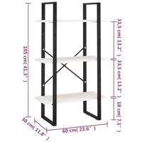 VidaXL Opbergrek 60x30x105 cm massief grenenhout wit - thumbnail