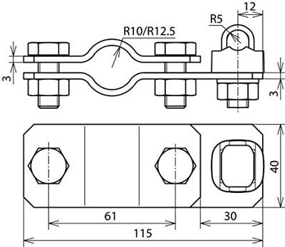 DEHN 625011 AS TE 25 KSV 7.10 STTZN Aansluitklem