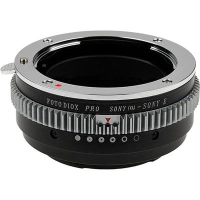 Fotodiox Pro Lens Mount Adapter - Sony Alpha A-Mount DSLR Lens to Sony Alpha E-Mount Mirrorless Camera Body with Built-In Aperture Control Dial