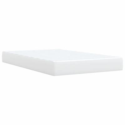 Boxspring met matras kunstleer wit 120x200 cm
