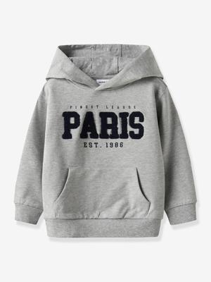 Sweater met capuchon NMMRIVAN jongen NAME IT gemêleerd grijs