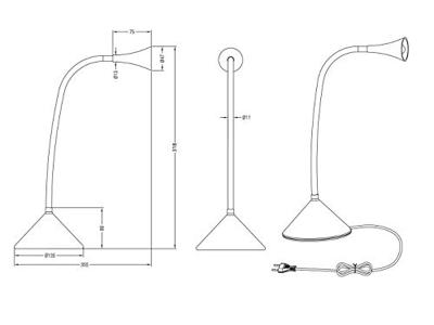 Trio Wand of tafel leeslampViper wit - R52391101