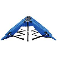 Ligbed 2-persoons inklapbaar staal blauw - thumbnail