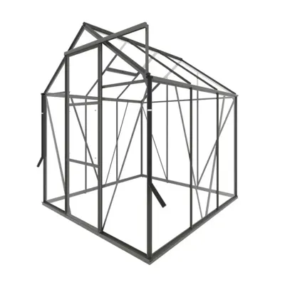 Royal Well Kate I aluminium tuinkas 192x192 cm groengrijs- - Veiligheidsglas- Royal Well