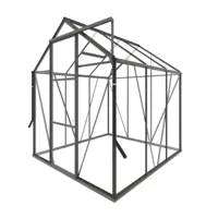 Royal Well Kate I aluminium tuinkas 192x192 cm groengrijs- - Veiligheidsglas- Royal Well - thumbnail