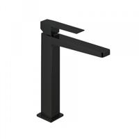 Wastafelmengkraan Tres Slim Exclusive Vierkant met Hendel Mat Zwart - thumbnail