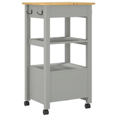 Keukentrolley MONZA 48x40x88,5 cm massief grenenhout