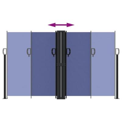 Windscherm uittrekbaar 140x1200 cm blauw