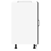 Keuken onderkast Kalmar bewerkt hout zwart - thumbnail