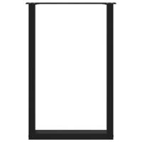 Bartafelpoten 2 st U-vormig 60x(90-91) cm staal zwart - thumbnail