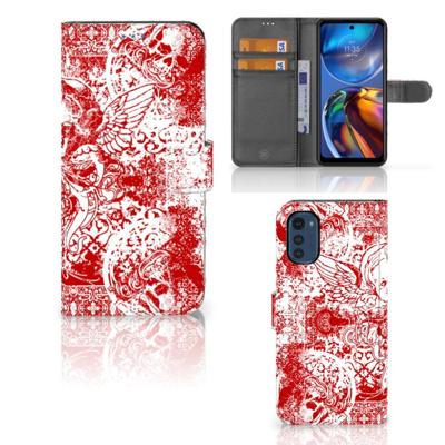 Telefoonhoesje met Naam Motorola Moto E32 | Moto E32s Angel Skull Rood Telefoonhoesje met Naam Motorola Moto E32 | Moto E32s Angel Skull Rood