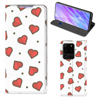 Samsung Galaxy S20 Ultra Hoesje met Magneet Hearts - thumbnail
