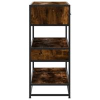 Wandtafel 90x35x80 cm bewerkt hout gerookt eikenkleurig - thumbnail