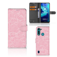 Motorola G8 Power Lite Hoesje White Flowers - thumbnail