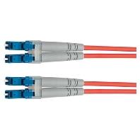 Glasvezel patchkabel TELEGÄRTNER 2x G50/125 OM3, 1x LC Duplex - 1x LC Duplex, turkoois, 1 m