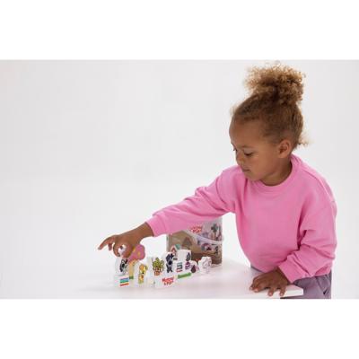 Woezel en Pip Houten Blokkenset 50-delig Woezel en Pip Houten Blokkenset 50-delig