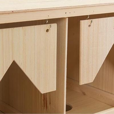 VidaXL Kippenlegkast 5 compartimenten 117x33x54 cm massief grenenhout