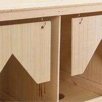 VidaXL Kippenlegkast 5 compartimenten 117x33x54 cm massief grenenhout - thumbnail