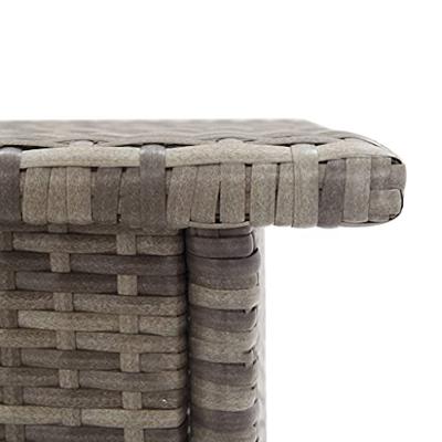 VidaXL Theetafel 50x50x47 cm poly rattan grijs