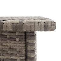 VidaXL Theetafel 50x50x47 cm poly rattan grijs - thumbnail