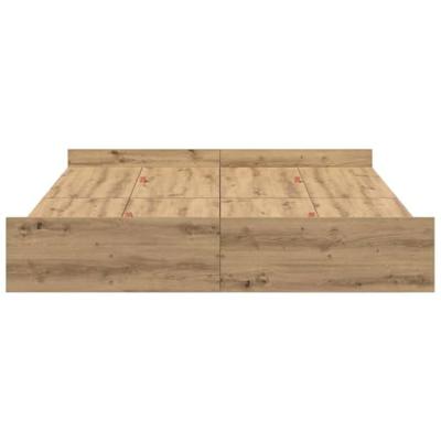 Opbergbedframe met lade artisanaal eikenkleurig 160 x 200 cm