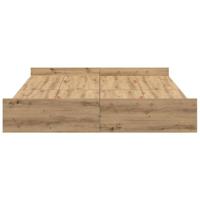 Opbergbedframe met lade artisanaal eikenkleurig 160 x 200 cm - thumbnail
