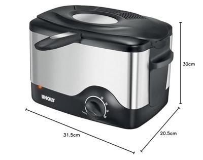 Unold Kompakt Frituurpan 1.5 l 1200 W Zwart, RVS Unold Kompakt Frituurpan 1.5 l 1200 W Zwart, RVS