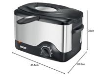 Unold Kompakt Frituurpan 1.5 l 1200 W Zwart, RVS - thumbnail