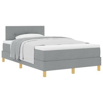 Boxspringbed met matras met matras Lichtgrijs 120 x 190 cm Stof