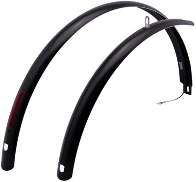 Curana spatbordset "clite" fender set clite ilu 45mm w.light black